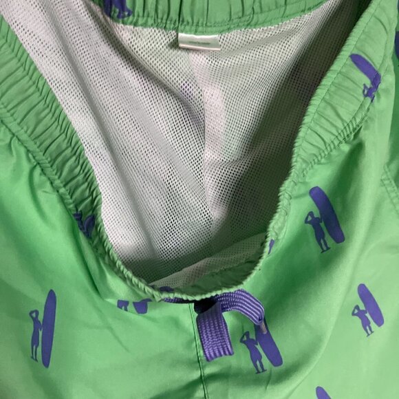 Johnnie O Swim Trunks Mens Adult Large Green Board Shorts Bathing Suit Beach - Picture 5 of 5